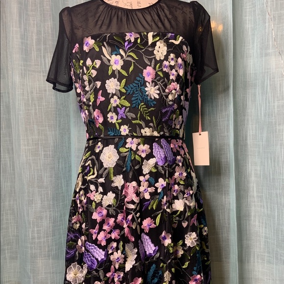 Alex Marie Floral Embroidered High Low Dress - Picture 15 of 16